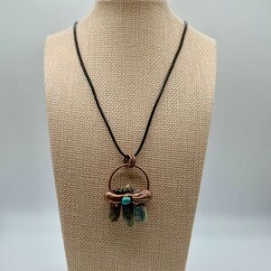 Handcrafted Copper and Turquoise Pendant Necklace